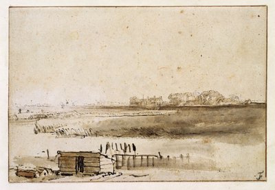Utsikt över Houtewaal av Rembrandt van Rijn
