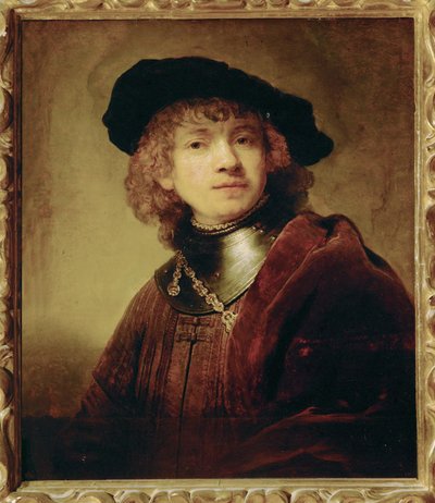 Ungdomligt självporträtt av Rembrandt Harmensz. van Rijn