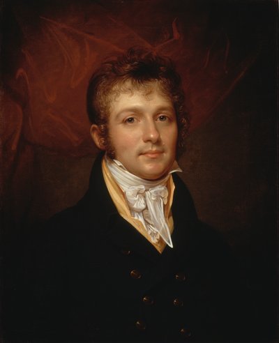 Porträtt av Edward Shippen Burd of Philadelphia, ca. 1806-1808. av Rembrandt Peale