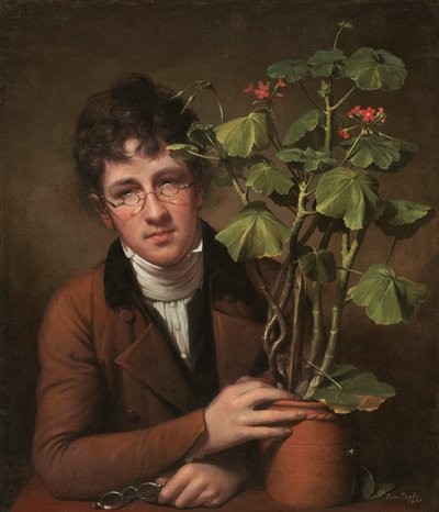 Rubens Peale med en pelargon av Rembrandt Peale