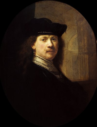 Självporträtt med arkitektonisk bakgrund, ca 1639. av Rembrandt van Rhijn,
