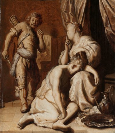 Simson och Delila av Rembrandt van Rijn (attributed to)