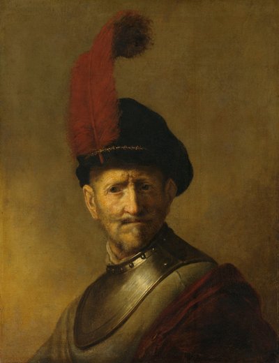 Porträtt av en man, kanske Rembrandts far, Harmen Gerritsz van Rijn av Rembrandt van Rijn (copy after)