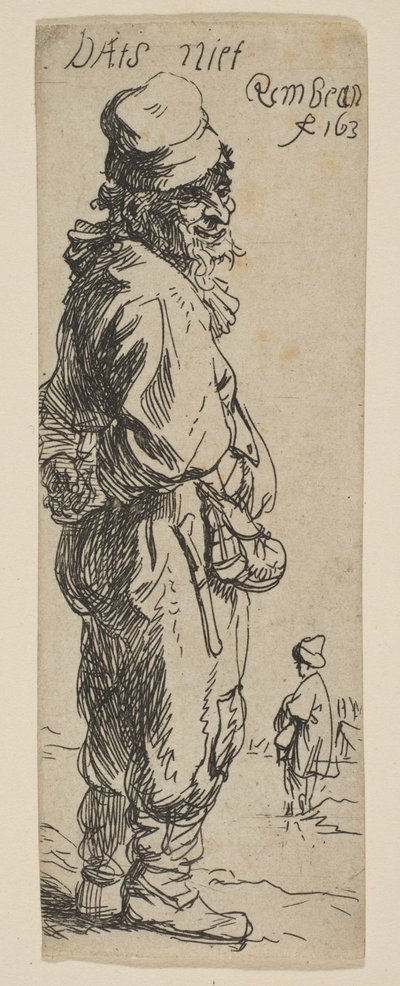 En bonde som svarar: Det är det inte, 1634. av Rembrandt van Rijn