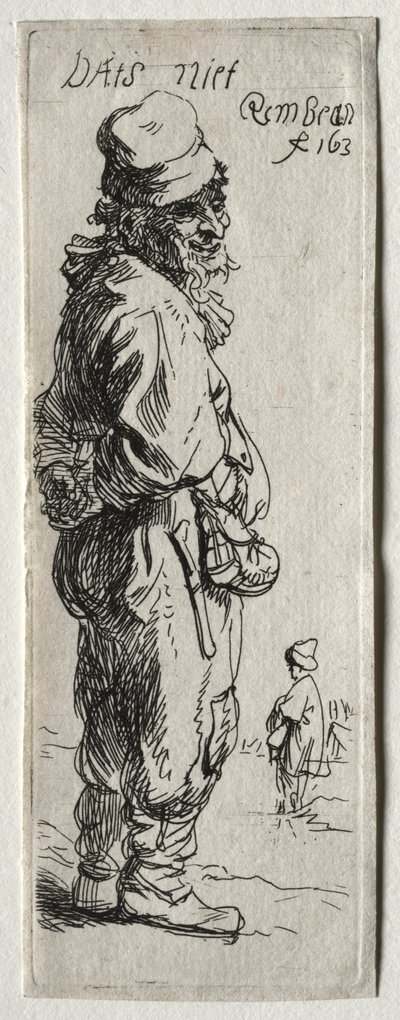 En bonde som svarar: "det är ingenting" av Rembrandt van Rijn