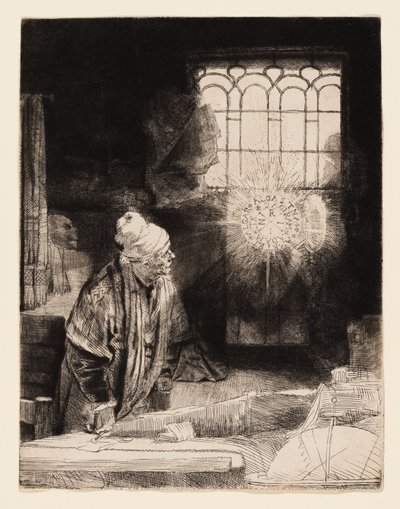 En lärd i sina studier (Faust) av Rembrandt van Rijn