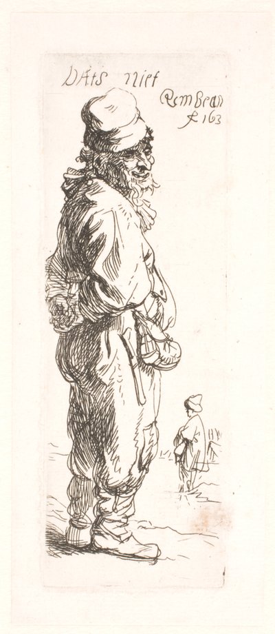 En bonde: den andre i paret, som svarar av Rembrandt van Rijn