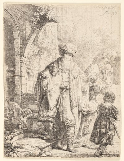 Abraham kastar ut Hagar och Ismael av Rembrandt van Rijn