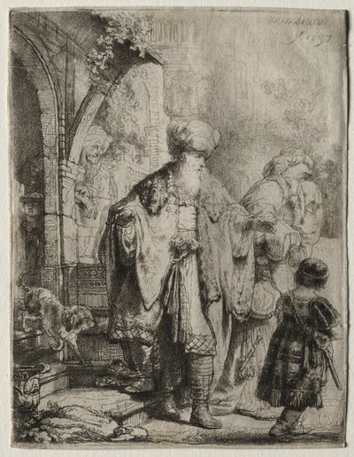 Abraham kastar ut Hagar och Ismael, 1637. av Rembrandt van Rijn