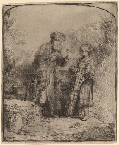 Abraham och Isak av Rembrandt van Rijn