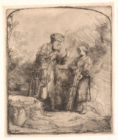 Abraham och Isak av Rembrandt van Rijn