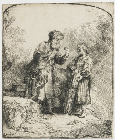 Abraham och Isak av Rembrandt van Rijn