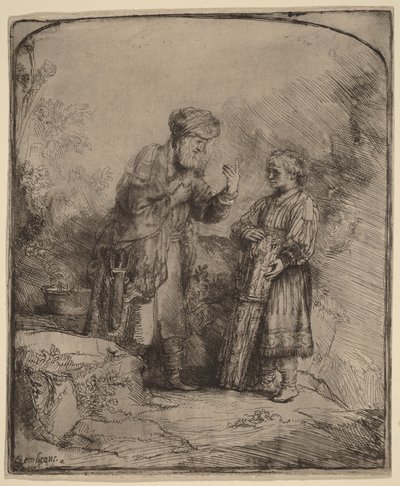 Abraham och Isak av Rembrandt van Rijn