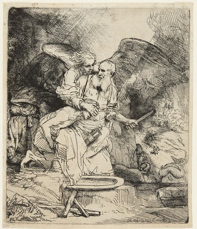 Abrahams offer av Rembrandt van Rijn