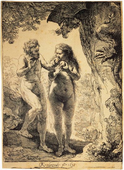 Adam och Eva, 1638. av Rembrandt van Rijn