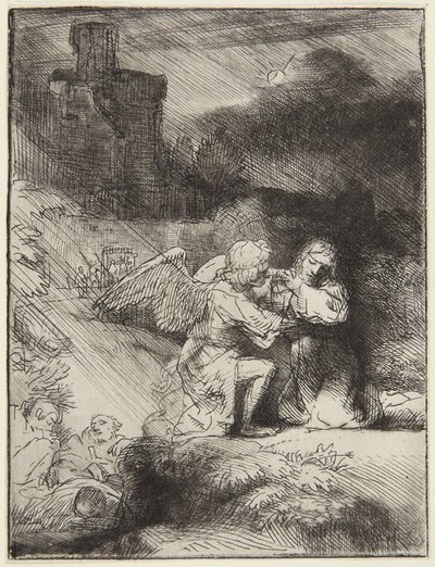 Ångest i trädgården av Rembrandt van Rijn