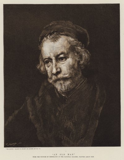 En gammal man av Rembrandt van Rijn