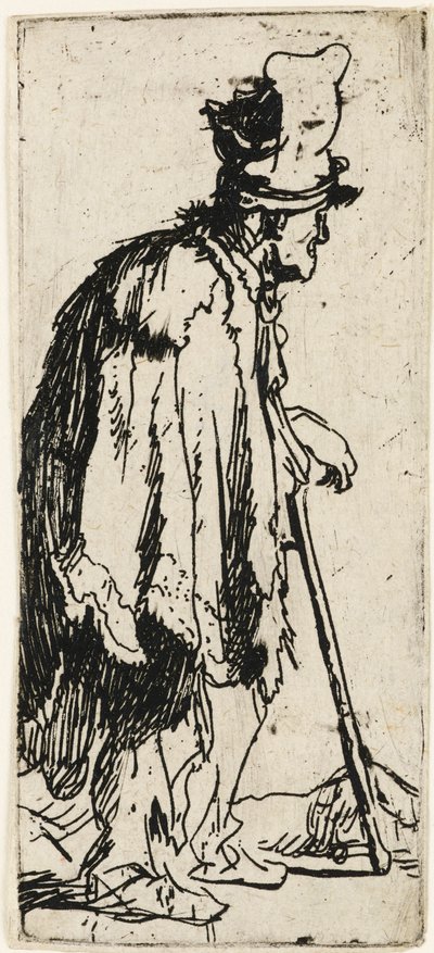 Tiggare med lam hand, c.1629. av Rembrandt van Rijn