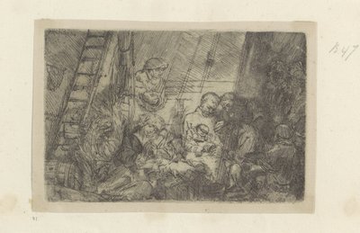 Besnijdenis in de stal Samling av åttiofem originaltryck (serietitel) av Rembrandt van Rijn