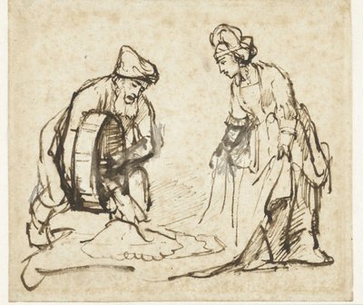 Boas och Rut av Rembrandt van Rijn