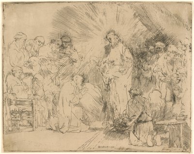 Kristus visar sig för apostlarna av Rembrandt van Rijn
