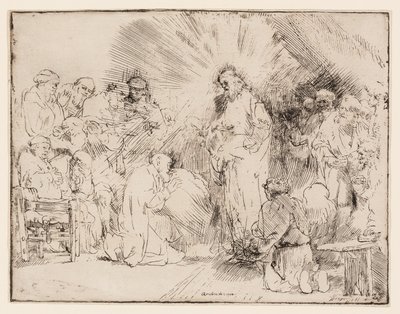 Kristus visar sig för apostlarna av Rembrandt van Rijn