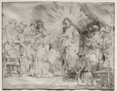 Kristus visar sig för apostlarna av Rembrandt van Rijn