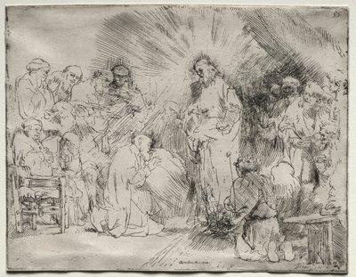 Kristus visar sig för apostlarna, 1656. av Rembrandt van Rijn