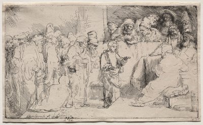 Christ Disputing with the Doctors: A Sketch, 1652. av Rembrandt van Rijn