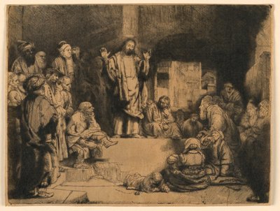 Kristus predikar ("La Petite Tomb") av Rembrandt van Rijn