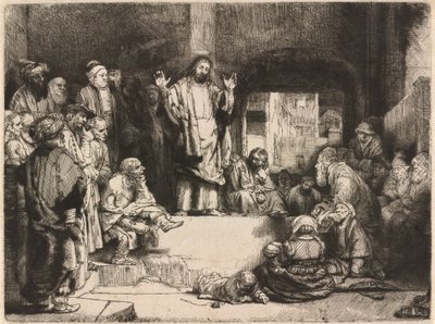 Kristus predikar (La petite Tombe) av Rembrandt van Rijn