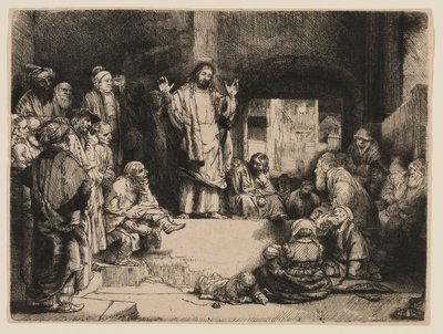 Kristus predikar av Rembrandt van Rijn