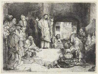 Kristus predikar av Rembrandt van Rijn