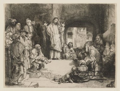 Kristus predikar av Rembrandt van Rijn