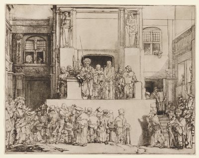 Kristus visas upp för folket (Ecce Homo) av Rembrandt van Rijn