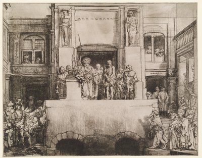 Kristus visas upp för folket (Ecce Homo) av Rembrandt van Rijn