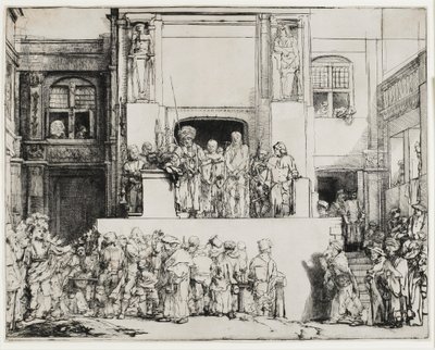 Kristus presenterad för folket (Ecce Homo), 1655 av Rembrandt van Rijn