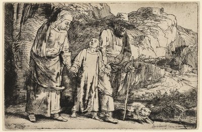 Kristus återvänder från templet med sina föräldrar av Rembrandt van Rijn