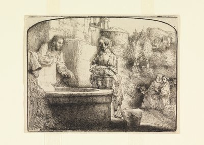 Kristus och Samariens kvinna av Rembrandt van Rijn