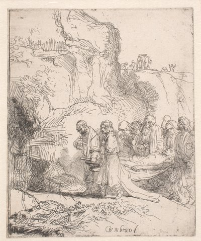Kristus fördes till graven av Rembrandt van Rijn