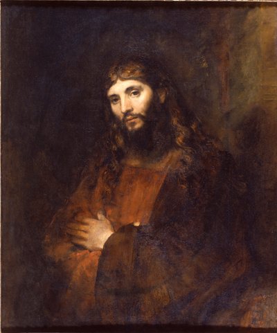 Kristus med armarna i kors av Rembrandt van Rhijn (1606-1669) av Rembrandt van Rijn