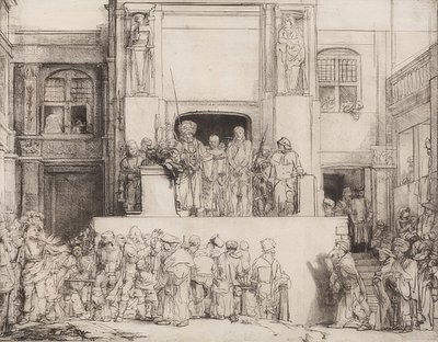 Kristus presenterade för folket. 1655 av Rembrandt van Rijn