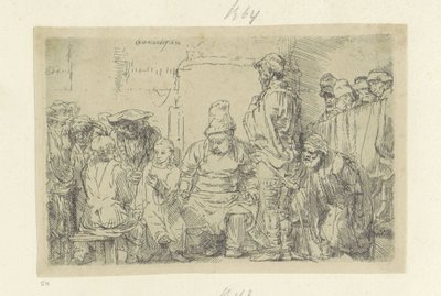 Christus en de schriftgeleerden Samling av åttiofem originaltryck (serietitel) av Rembrandt van Rijn