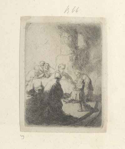 Kristus och de skriftlärda: liten tallrik Recueil de quatre-vingt-cinq estampes originales (serietitel) av Rembrandt van Rijn