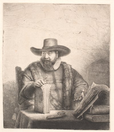 Cornelis Claesz Anslo, mennonitisk predikant av Rembrandt van Rijn