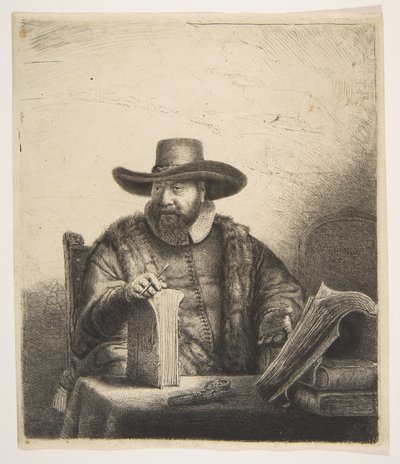 Cornelis Claesz Anslo, predikant. av Rembrandt van Rijn