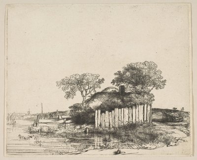 Stuga med vit blekning, 1648. av Rembrandt van Rijn