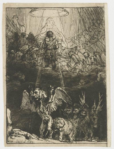 Daniels vision av de fyra bestarna av Rembrandt van Rijn