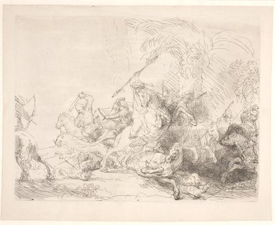 Den stora lejonjakten av Rembrandt van Rijn