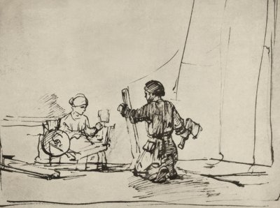 Den heliga familjen i verkstaden av Rembrandt van Rijn
